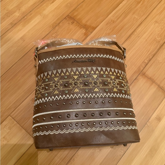 American Bling Western Patterned Shoulder/Crossbody Bag - Picture 1 of 6